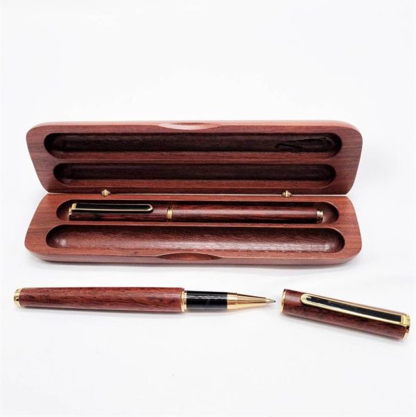 Rollerball pen set made out of jarrah wood.